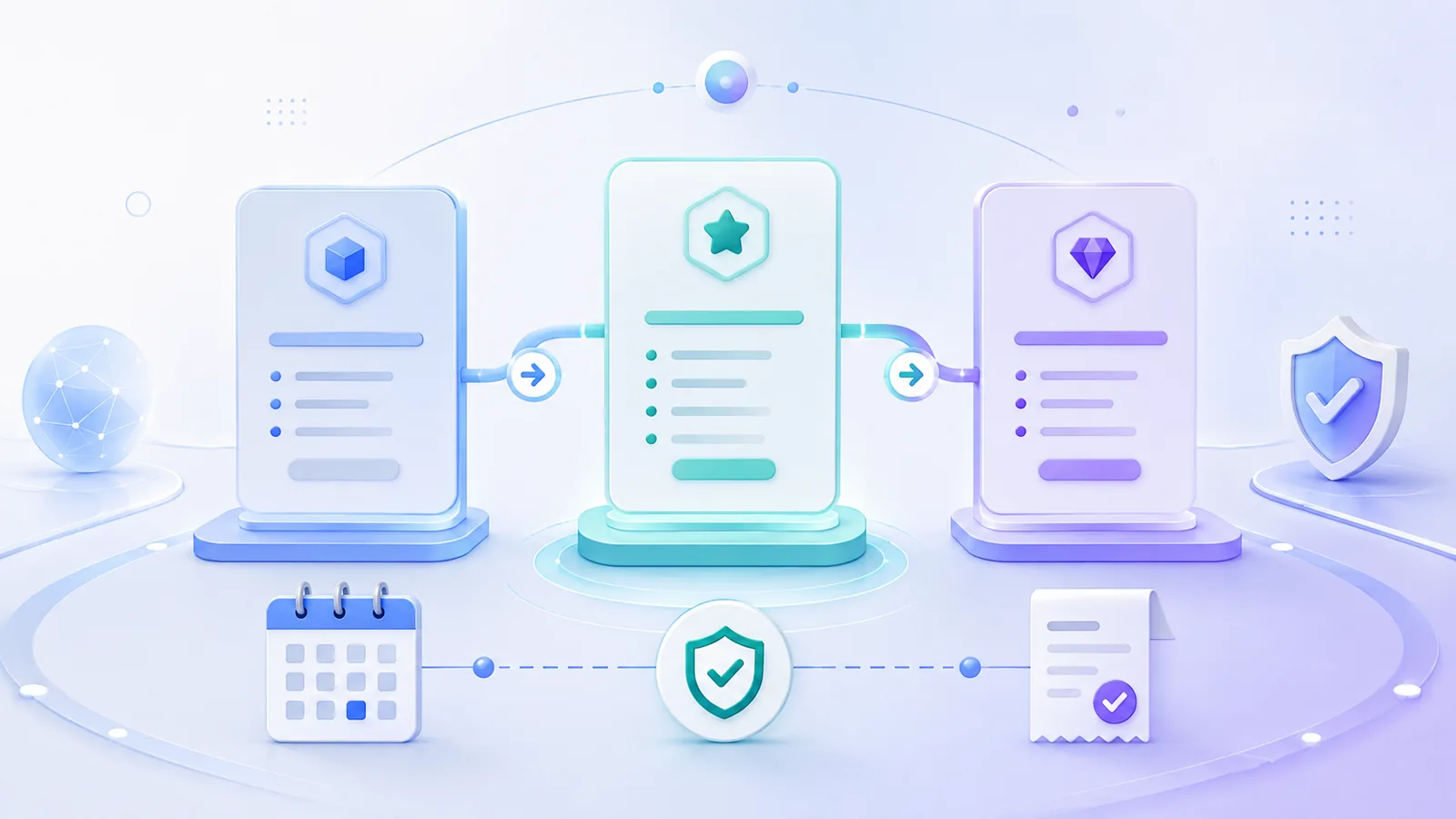 ChatGPT Plus 与 Pro 套餐升级降级、账单周期和订阅安全的原创示意图